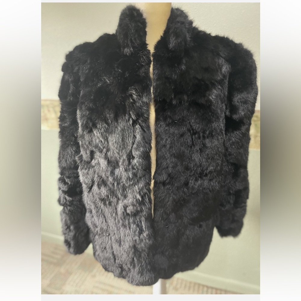 vintage black genuine rabbit fur jacket Somerset brand new with tags